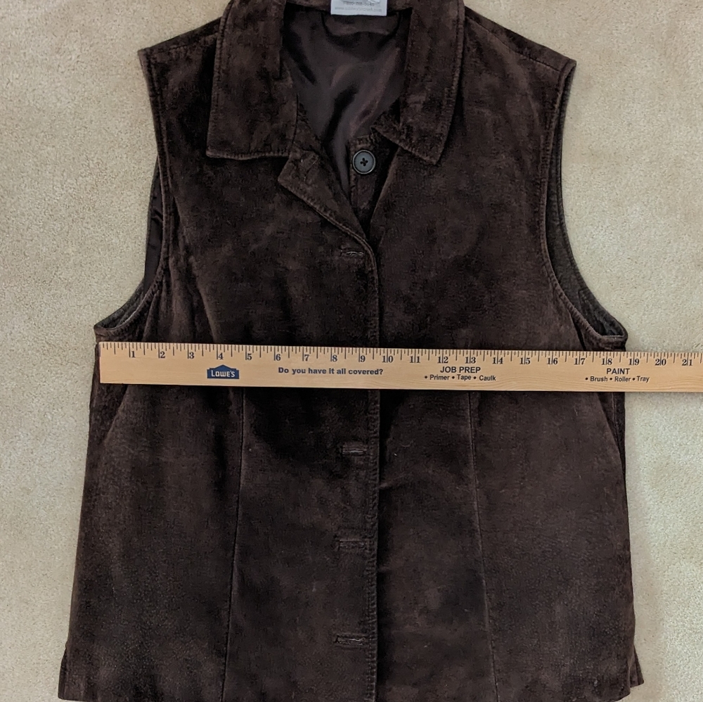 Size L Coldwater Creek Suede Vest - Picture 5 of 7